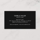 Business Card with QR Code | Modern Black Design Visitenkarte (Rückseite)