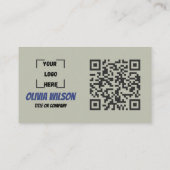 Business Card with QR Code | Modern Design Visitenkarte (Rückseite)