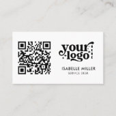Business Card with QR Code | Simple Modern Design Visitenkarte (Vorderseite)