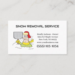 Business Card zum beruflichen Entfernen von Schnee Visitenkarte
