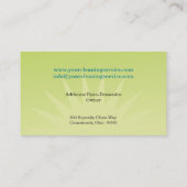 Business Card zur Reinigung von Licht Visitenkarte (Rückseite)