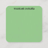 BUSINESS CARDS ART&DESIGN STYLE QUADRATISCHE VISITENKARTE (Rückseite)