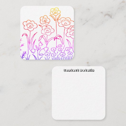 BUSINESS CARDS ART&DESIGN STYLE QUADRATISCHE VISITENKARTE (Vorne/Hinten)