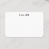 BUSINESS CARDS ART&DESIGN STYLE VISITENKARTE (Rückseite)