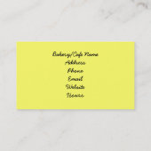 Business Cards Bakery Café Visitenkarte (Rückseite)