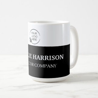 Business Cards | Custom Logo Icons Modern black Kaffeetasse