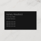 Business Cards der Klasse Glitzy Monogram Visitenkarte (Rückseite)