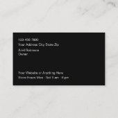 Business Cards der Klasse Glitzy Visitenkarte (Rückseite)