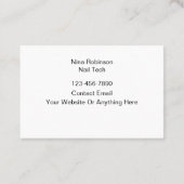 Business Cards der Klasse Nail Tech Visitenkarte (Rückseite)
