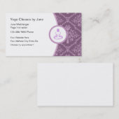 Business Cards der Lila und weißen Yoga-Klasse Visitenkarte (Vorne/Hinten)