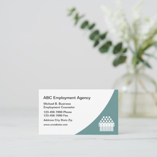 Business Cards der modernen Jobagentur Visitenkarte (Stehend Vorderseite)