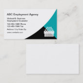 Business Cards der modernen Jobagentur Visitenkarte (Vorne/Hinten)