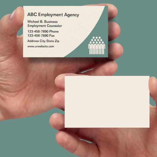 Business Cards der modernen Jobagentur Visitenkarte