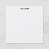 Business Cards design style Quadratische Visitenkarte (Rückseite)