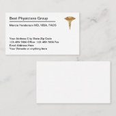 Business Cards für Ärzte mit kleinem Budget Visitenkarte (Vorne/Hinten)