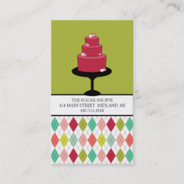 Business Cards für Bäckereien oder Kuchen-Designer Visitenkarte