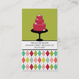 Business Cards für Bäckereien oder Kuchen-Designer Visitenkarte