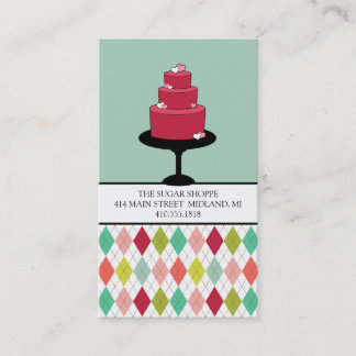 Business Cards für Bäckereien oder Kuchen-Designer Visitenkarte