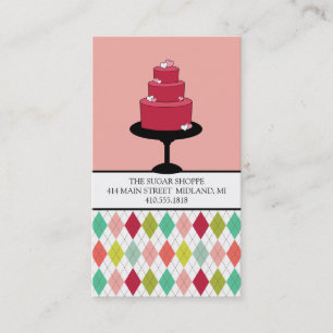 Business Cards für Bäckereien oder Kuchen-Designer Visitenkarte