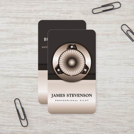 Business Cards für berufliche Piloten Visitenkarte (Vorderseite/Rückseite Beispiel)