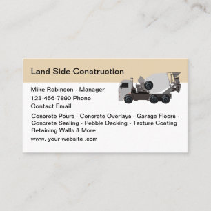 Business Cards für Betonbaudienstleistungen Visitenkarte