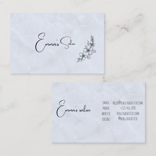 Business Cards für Blumenmuster Visitenkarte (Vorne/Hinten)