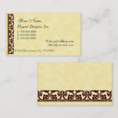 Business Cards für braune mittelalterliche Element Visitenkarte (Vorne/Hinten)