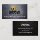 Business Cards für Bulldozer-Logos Visitenkarte (Vorne/Hinten)