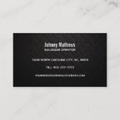 Business Cards für Bulldozer-Logos Visitenkarte (Rückseite)