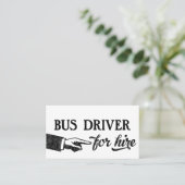 Business Cards für Busfahrer - Coole Vintage Visitenkarte (Stehend Vorderseite)