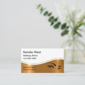 Business Cards für Classy Makeup Artist Visitenkarte (Stehend Vorderseite)