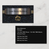 Business Cards für Classy Zuhause Builder Visitenkarte (Vorne/Hinten)
