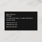 Business Cards für Classy Zuhause Builder Visitenkarte (Rückseite)