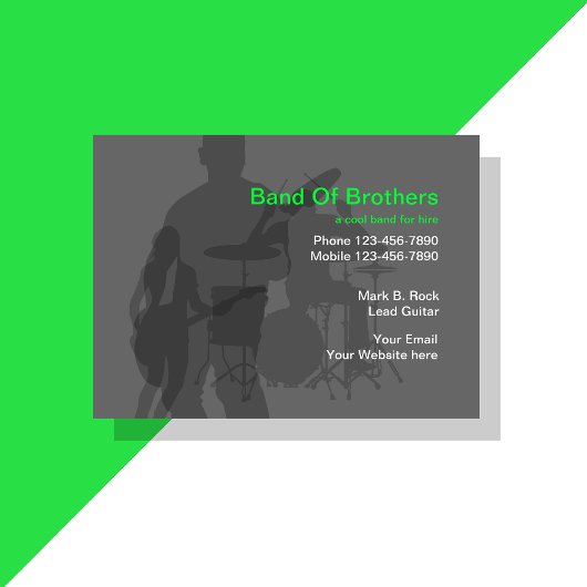 Business Cards für coole Musikgruppen Visitenkarte