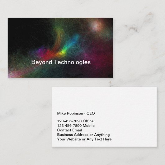 Business Cards für coole Technologie Visitenkarte (Vorne/Hinten)