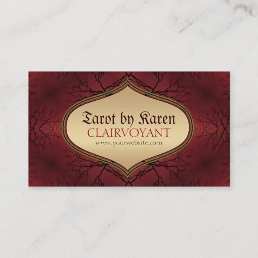 Business Cards für das Tarot Earth Tree Visitenkarte (Vorderseite)