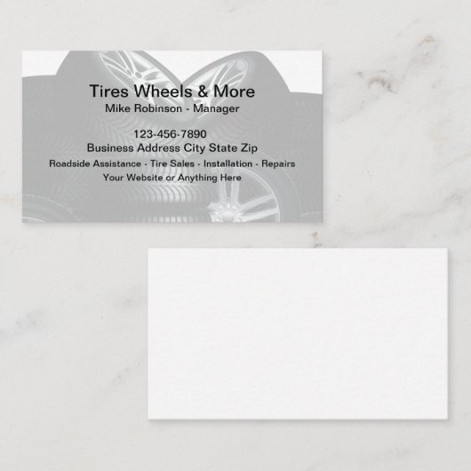 Business Cards für den Automobilturbinenverkehr Visitenkarte (Vorne/Hinten)