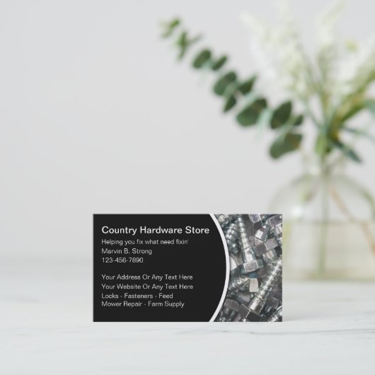 Business-Cards für den Hardware-Store Visitenkarte (Stehend Vorderseite)