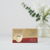 Business Cards für den Kaffee Visitenkarte (Stehend Vorderseite)