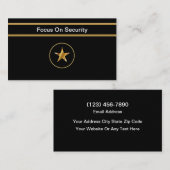Business Cards für den klassischen Sicherheitsdien Visitenkarte (Vorne/Hinten)