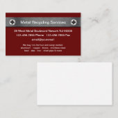 Business Cards für den Recycle von Metallen Visitenkarte (Vorne/Hinten)