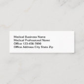 Business Cards für die medizinische Versorgung Mini Visitenkarte (Rückseite)