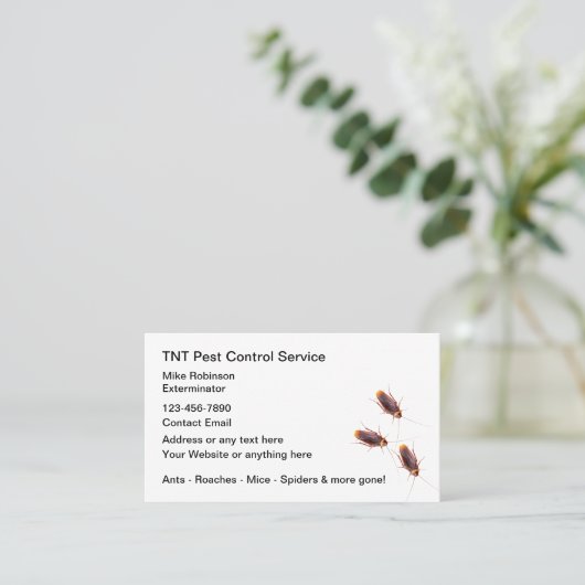 Business Cards für die Schädlingsbekämpfung mit Ko Visitenkarte (Stehend Vorderseite)