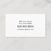 Business Cards für Earth Eclipse Fotografen Visitenkarte (Rückseite)