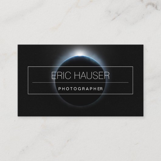 Business Cards für Earth Eclipse Fotografen Visitenkarte (Vorderseite)