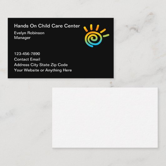 Business Cards für Familien-Kinderbetreuungseinric Visitenkarte (Vorne/Hinten)
