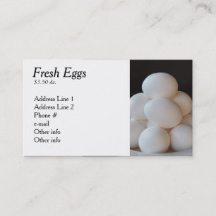 Business Cards für frische Eier Visitenkarte