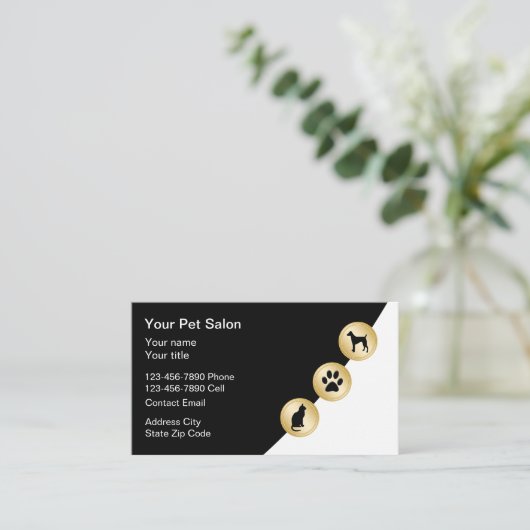 Business Cards für Haustiere oder Haustiere Visitenkarte (Stehend Vorderseite)