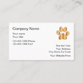 Business Cards für Haustiere Visitenkarte (Rückseite)