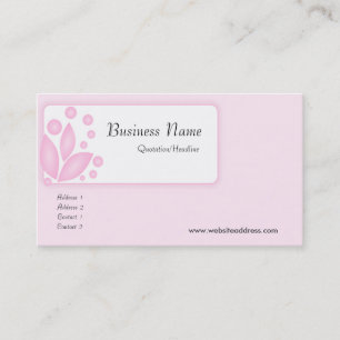 Business Cards für hellrosa Design Visitenkarte